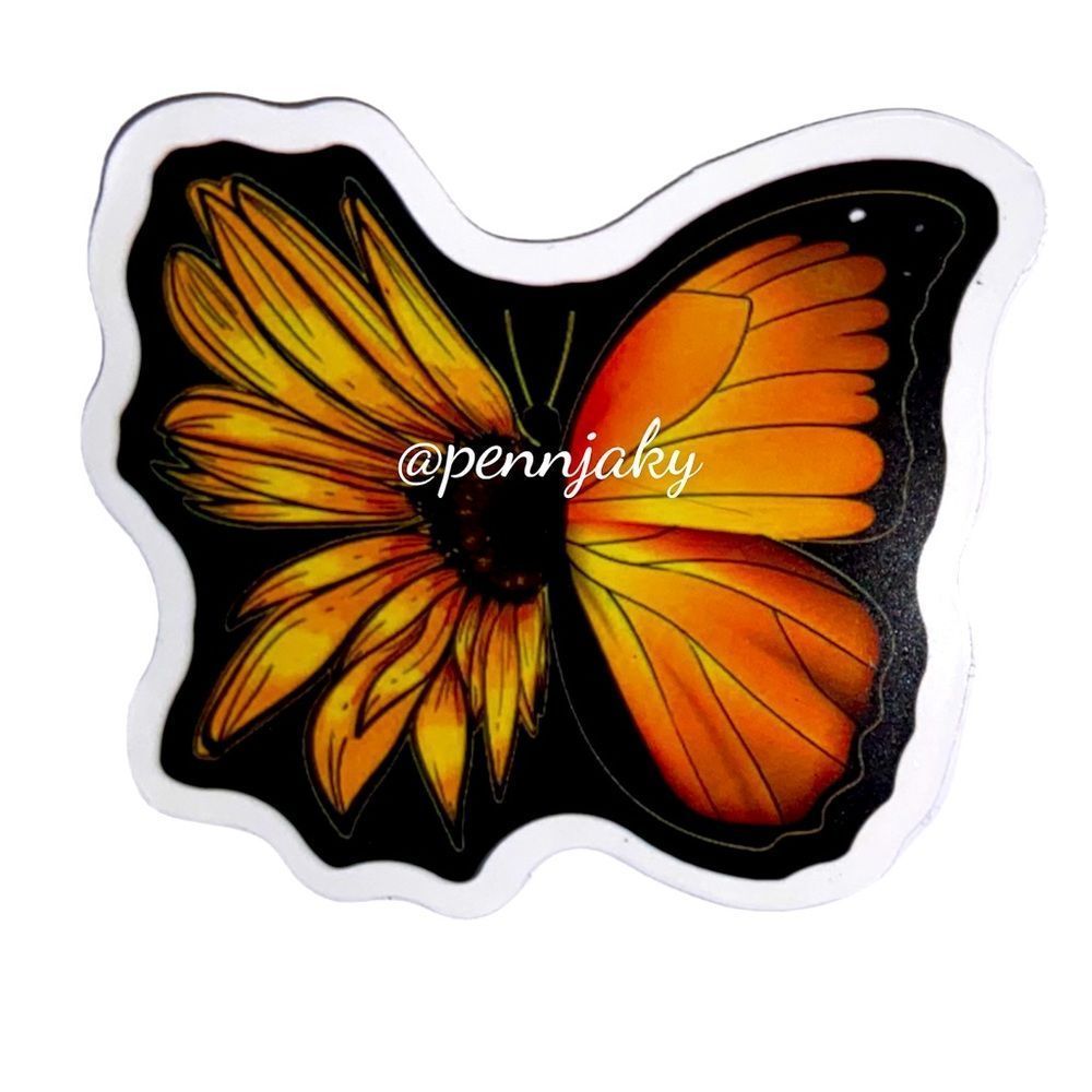 🌻🦋 2 for $9 or 4 for $15 butterfly 🦋🌻Sunflower Monarch Butterfly Decal